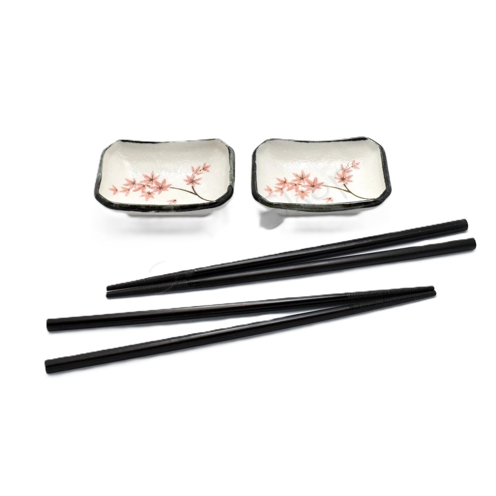 foto Sakura set � 2 om��kov� misky a 2 p�ry h�lek | EDO Japan